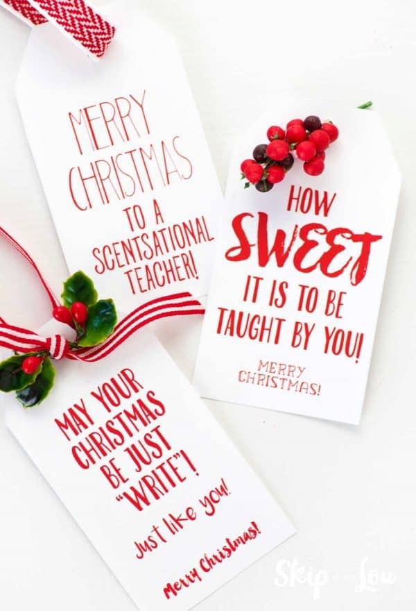 Free Printable Teacher Christmas Gift Tags