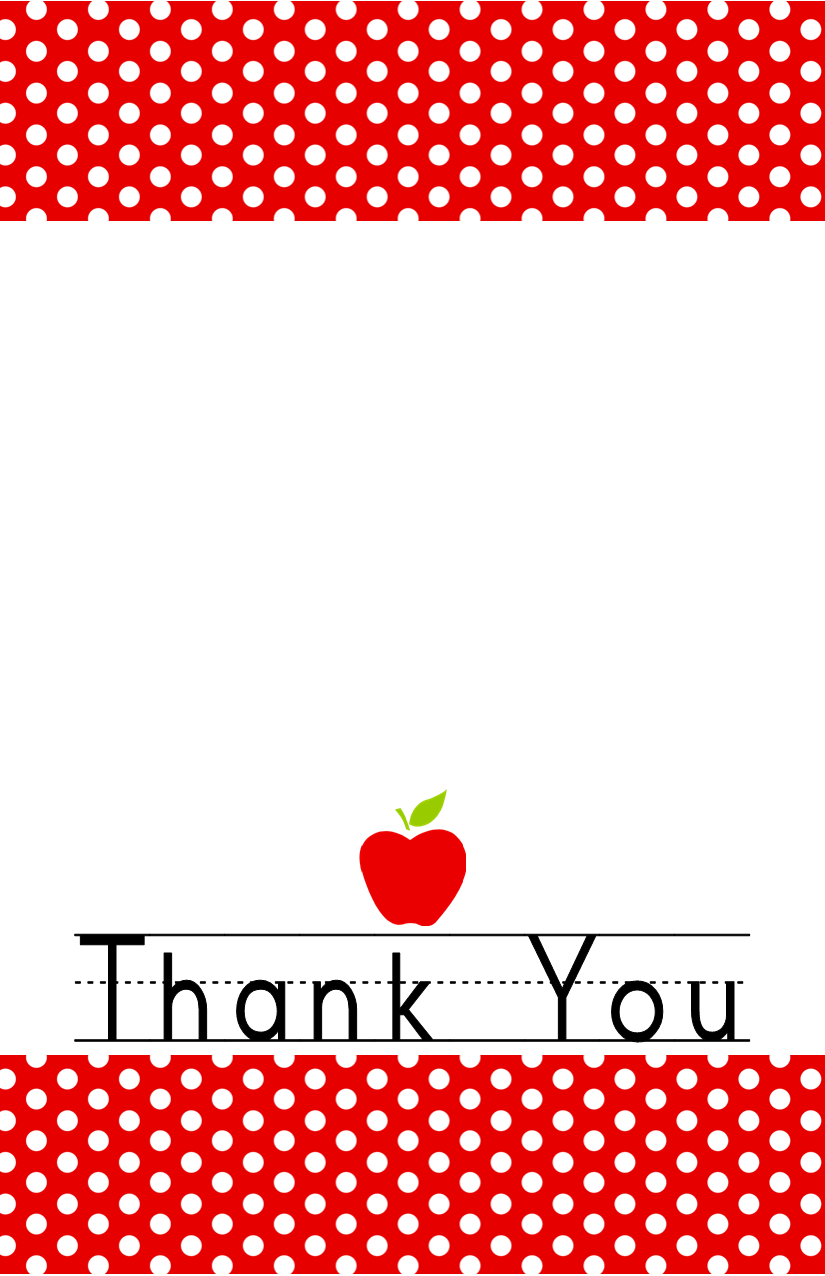 Free Printable Teacher Thank You Cards