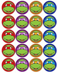 Free Printable Teenage Mutant Ninja Turtle Cupcake Toppers Fillable
