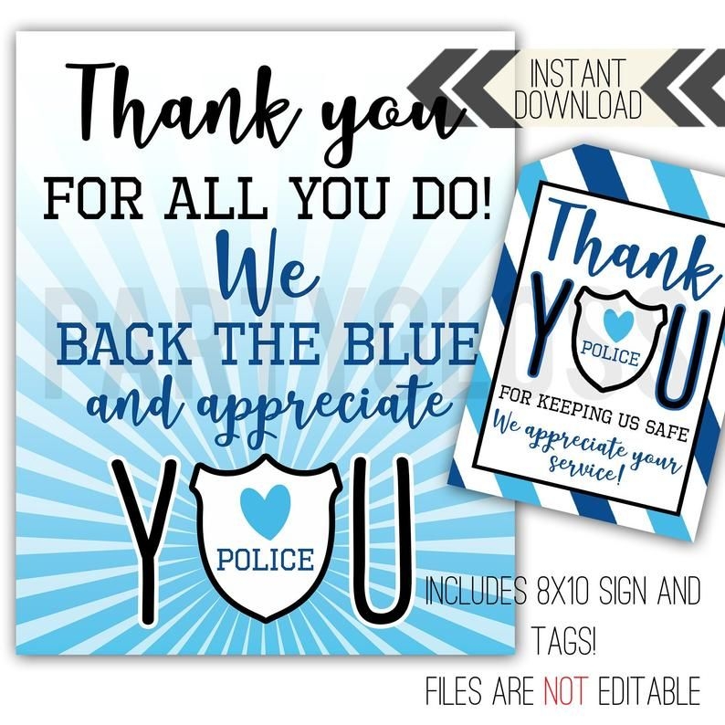 Free Printable Thank You Cards For Police Officers Printable 