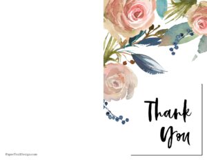 Free Printable Thank You Cards Paper Trail Design