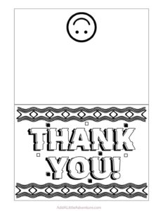 Free Printable Thank You Cards To Color Add A Little Adventure