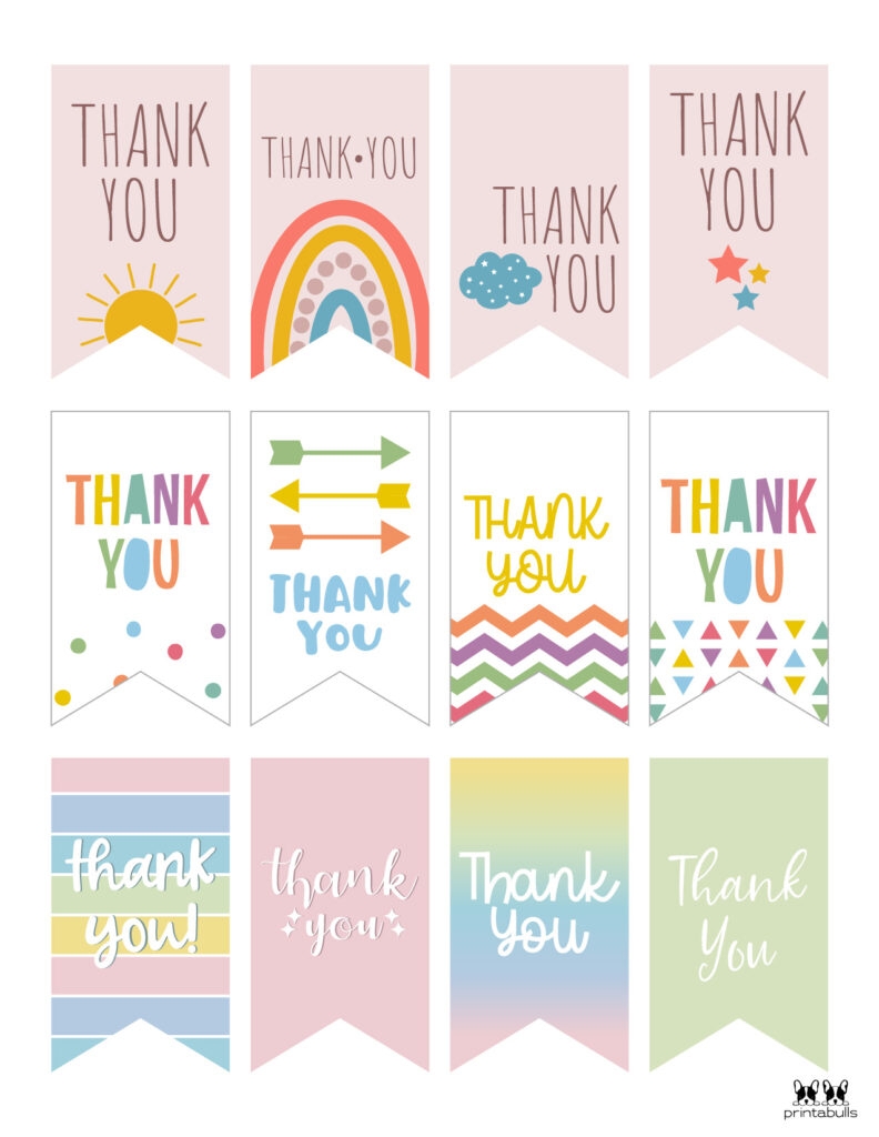 Free Printable Thank You Tags 300 Tags PrintaBulk