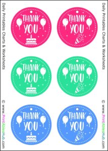 Free Printable Thank You Tags For Birthdays PDF Printables Hub