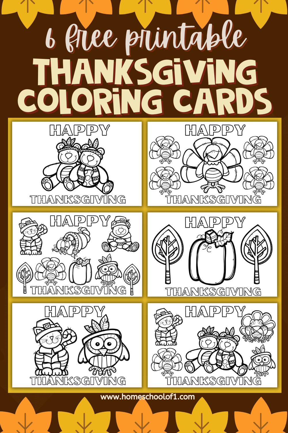 Free Printable Thanksgiving Cards For Kids To Color Artofit