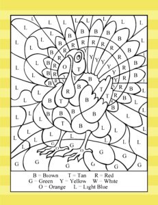 Free Printable Thanksgiving Multiplication Color By Number Free