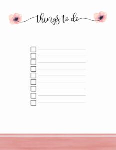 FREE Printable To Do List Print Or Use Online Access From Anywhere