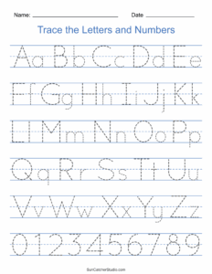 Free Printable Tracing Letters And Numbers Worksheets FREE Printable A Z