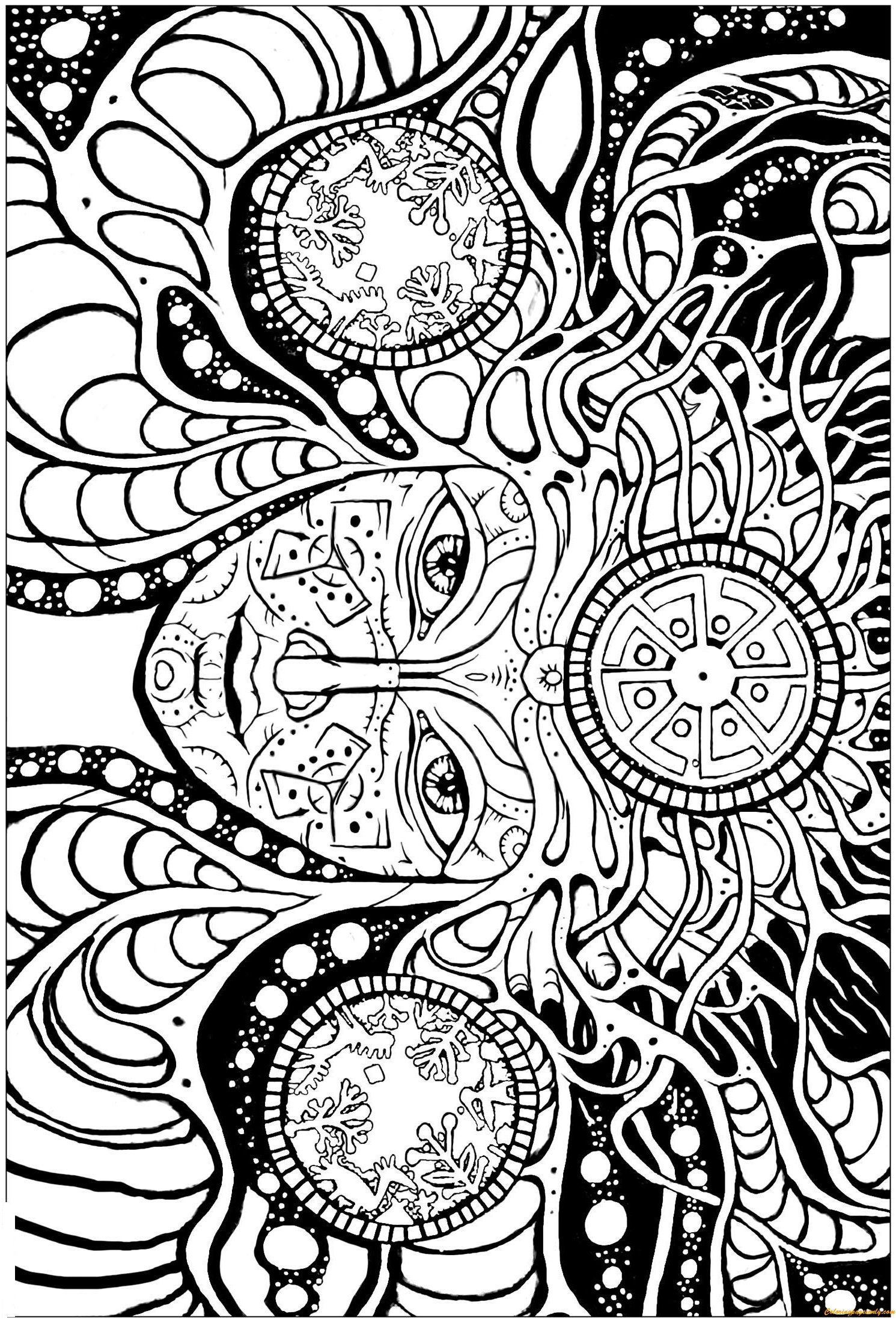 Free Printable Trippy Coloring Pages