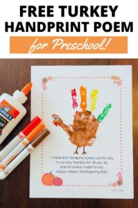Free Printable Turkey Handprint Poem Printable Simply Full Of Delight
