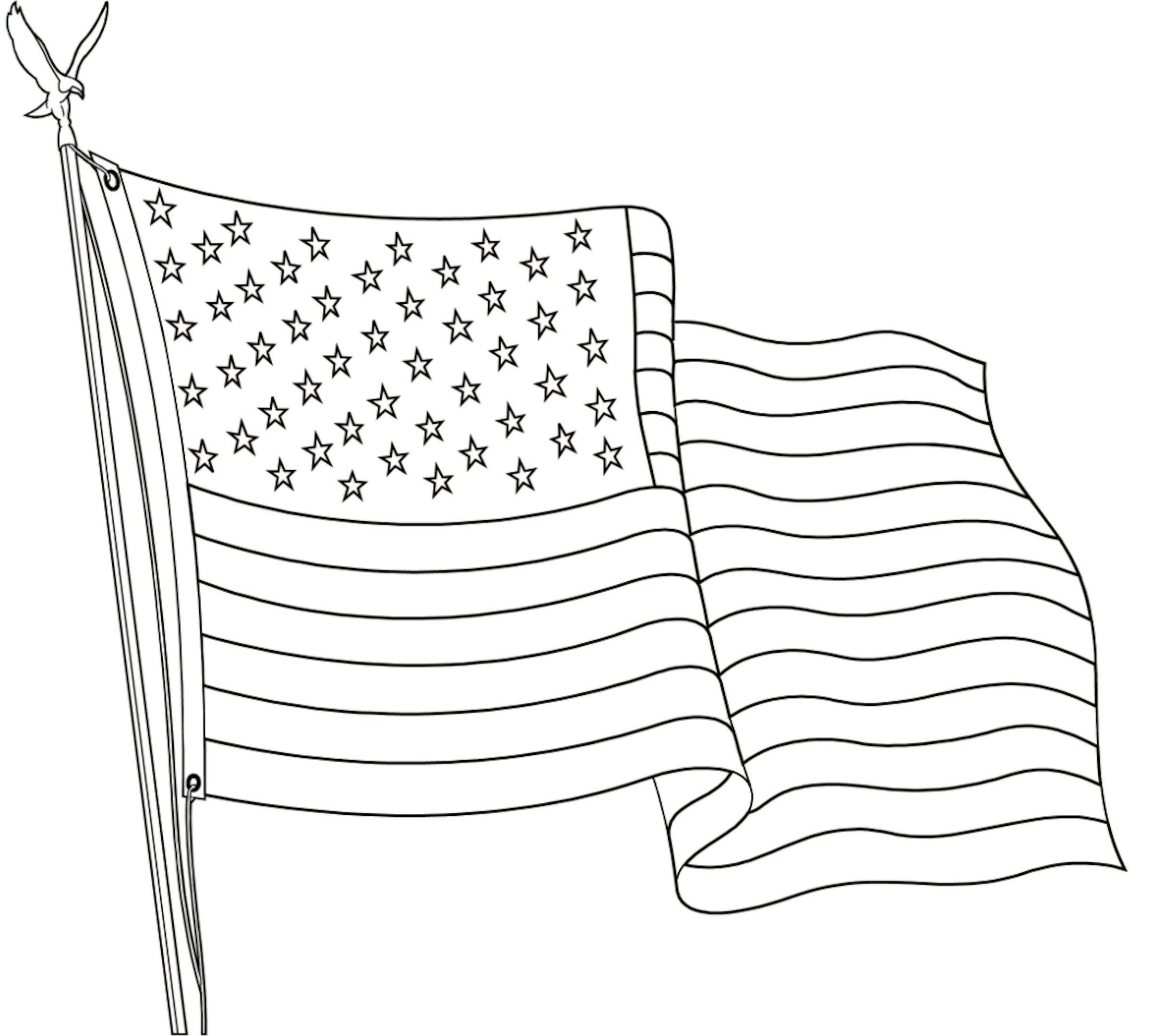 FREE Printable US Flags American Flag Color Book Pages Flag 