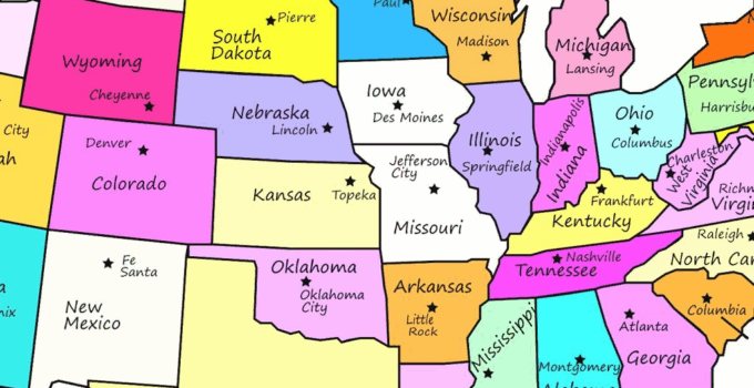 Free Printable Us Maps With States