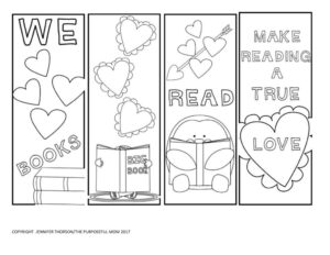 Free Printable Valentine 39 s Day Bookmarks To Color The Purposeful Mom