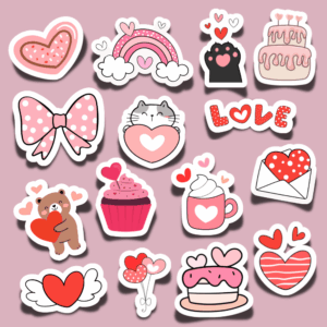 Free Printable Valentine Day Stickers Printable Printable Calendars