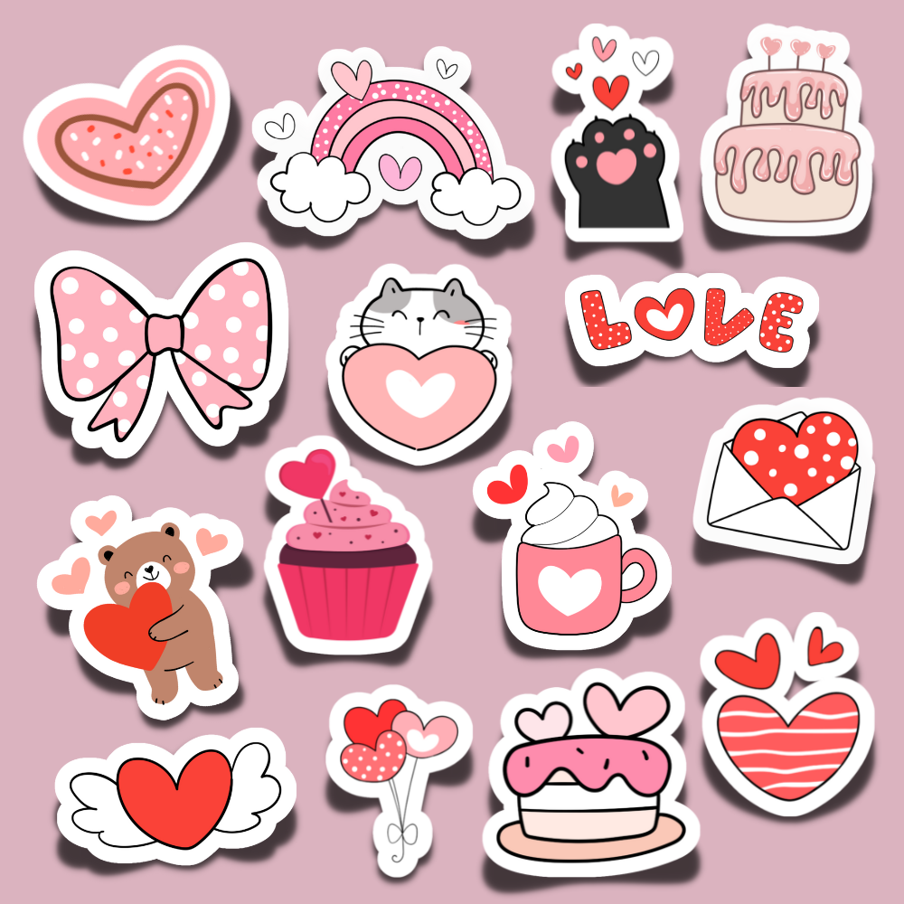 Free Printable Valentine Day Stickers Printable Printable Calendars 