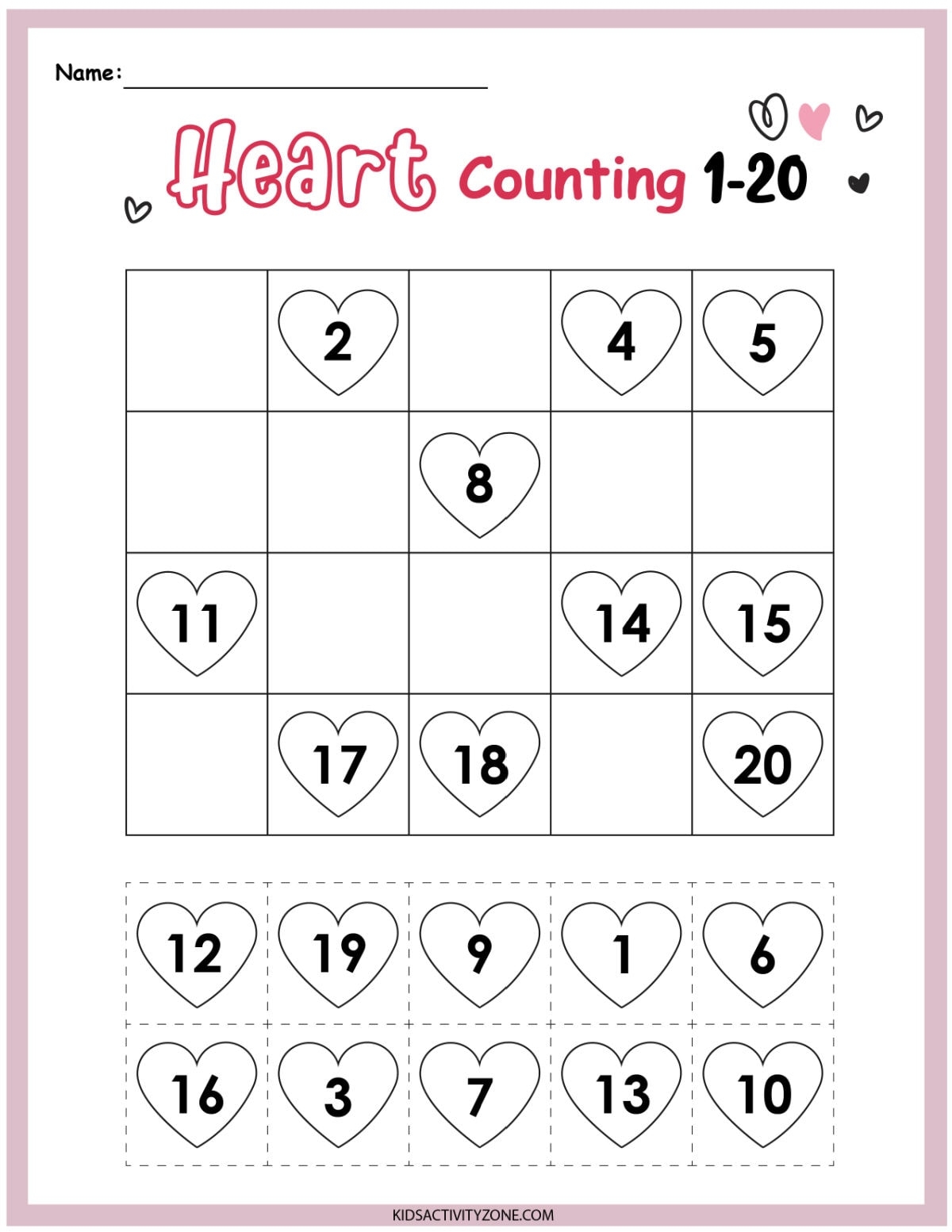 Free Printable Valentine Math Worksheets
