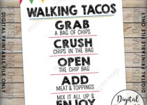 Walking Taco Bar Sign Free Printable