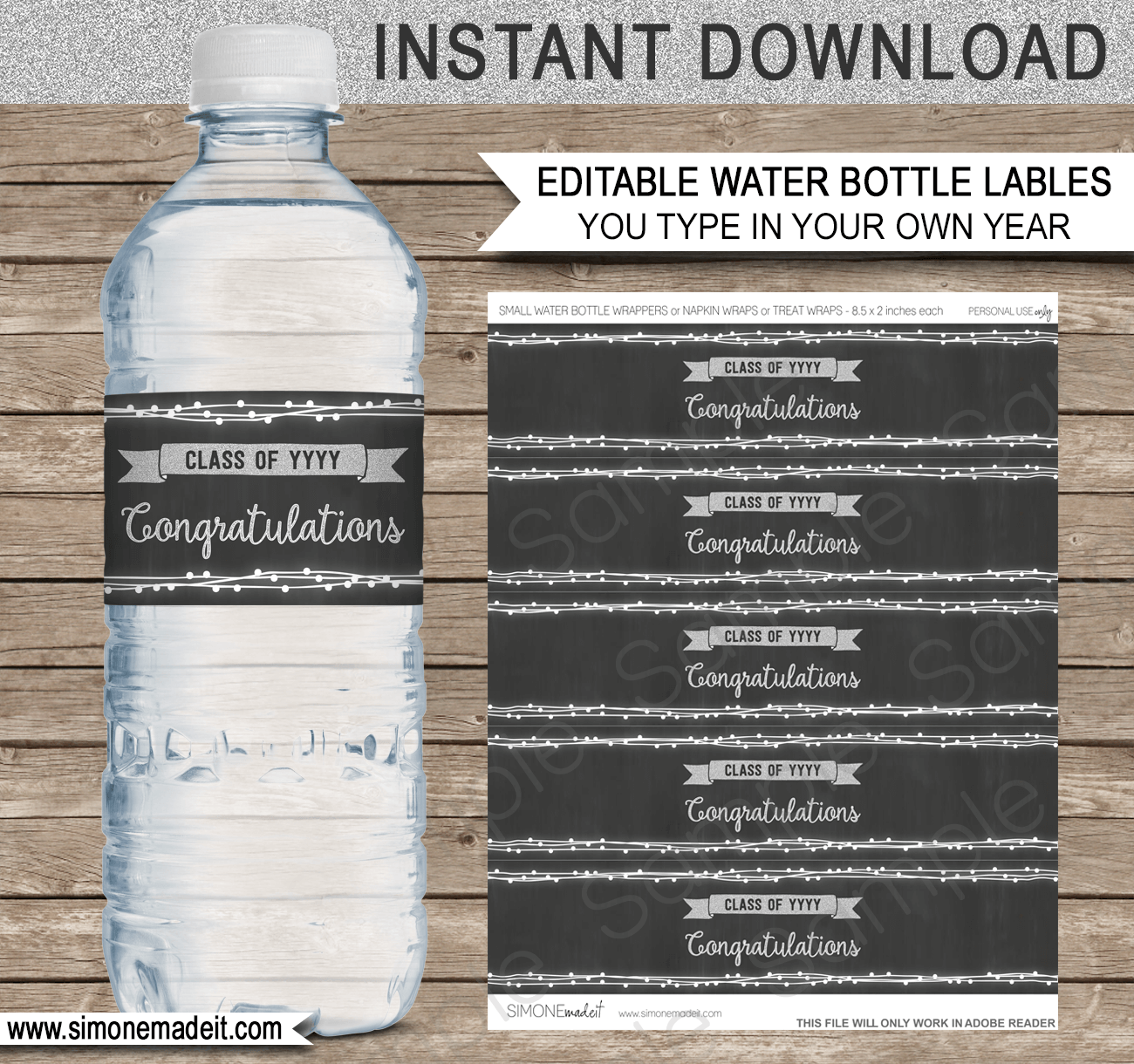 Free Printable Water Bottle Label Template Printable Templates