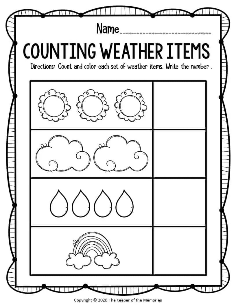 Free Printable Weather Worksheets For Kindergarten Web Students Learn 