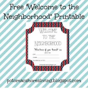 Free Printable Welcome To The Neighborhood Card Printable Word Searches