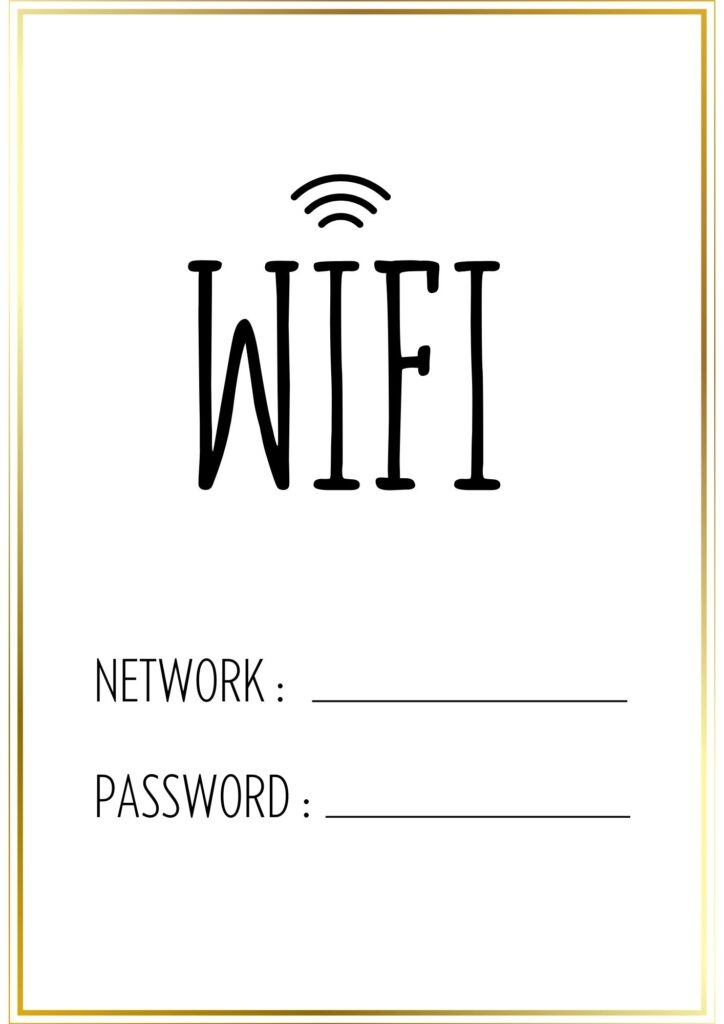 Free Printable Wifi Password Sign Templates PDF Included Printables Hub