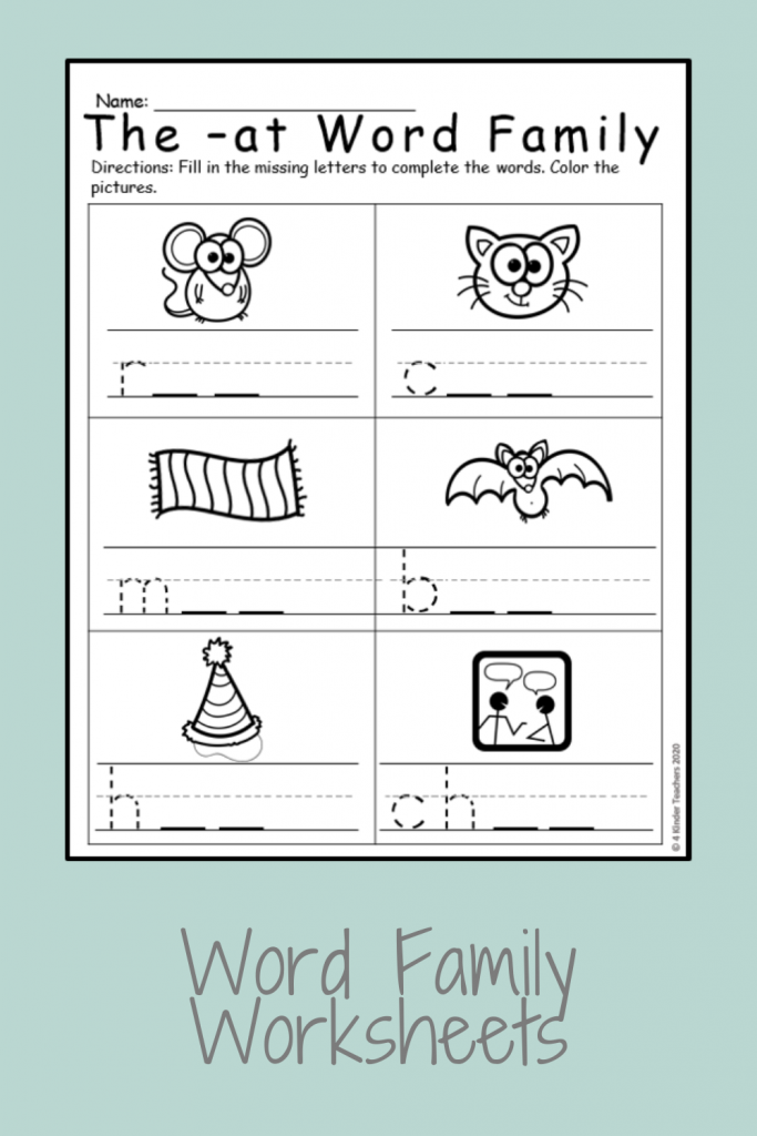 Free Printable Word Family Worksheets