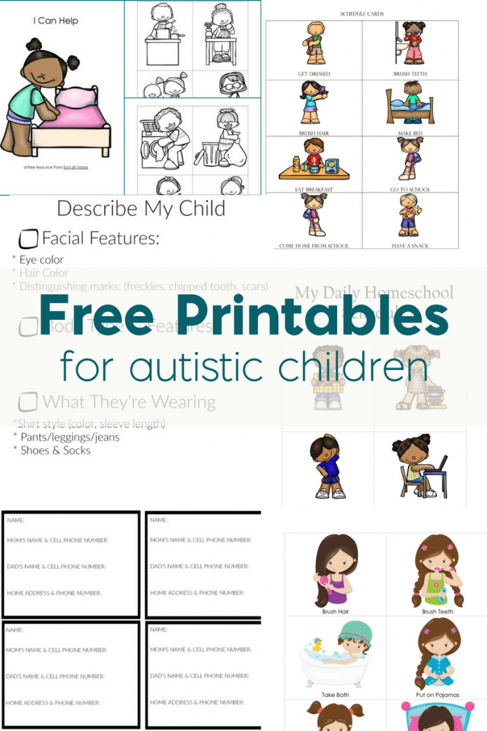 Free Printables For Autistic Children
