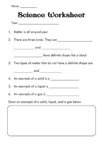 Free Science Worksheets For 6th Grade