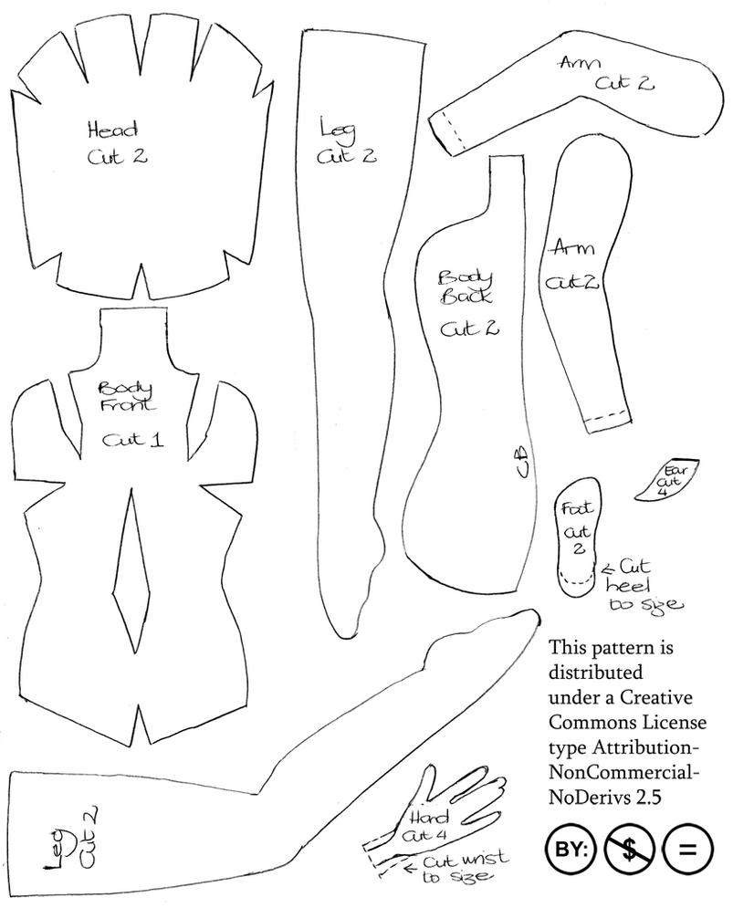 Free Sewing Easy Printable Rag Doll Patterns Pattern Printable Rag 