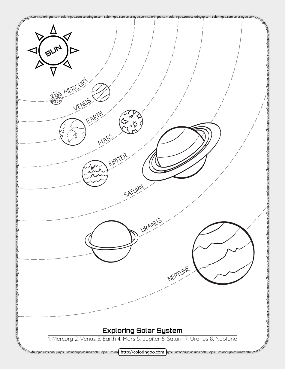 Free Solar System Printables Kindergarten