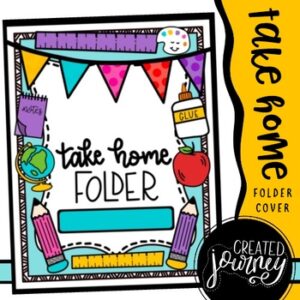 FREE Take Home Folder Coversheet Colorful Student Folder Cover Sheet