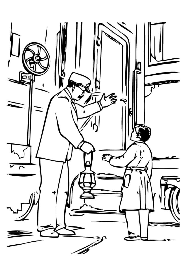 Free Printable Polar Express Coloring Page