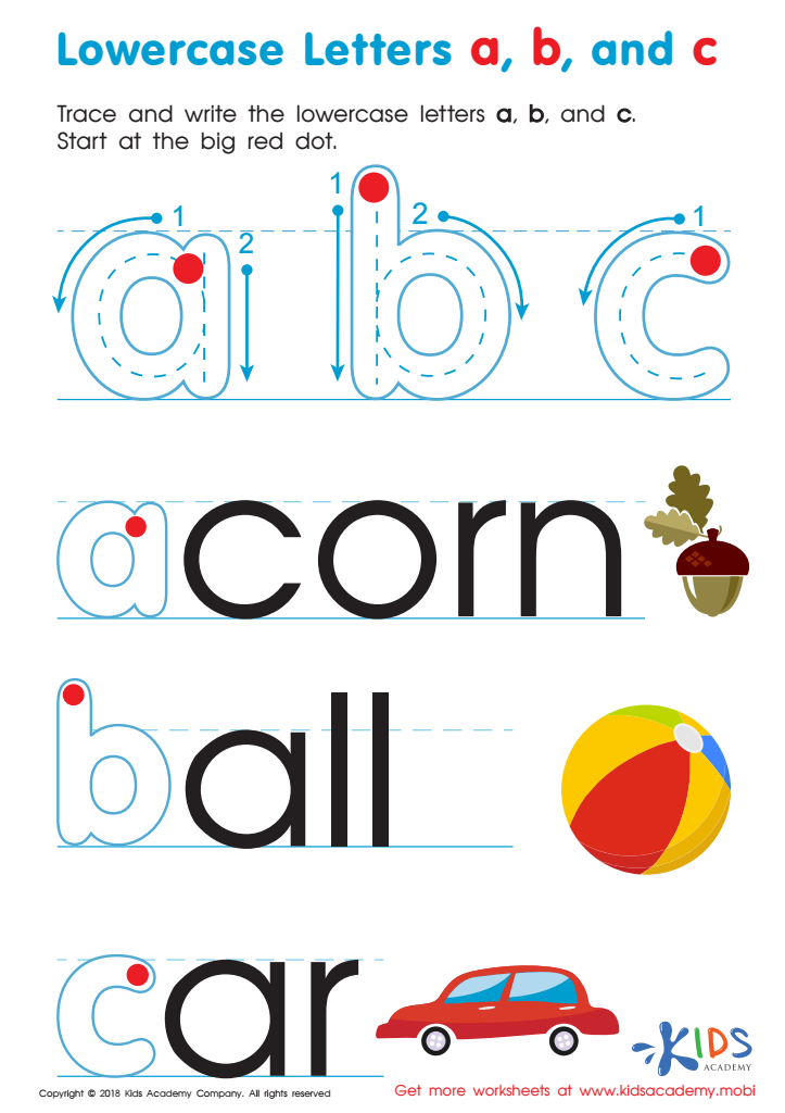 Free Printable A B C Worksheets