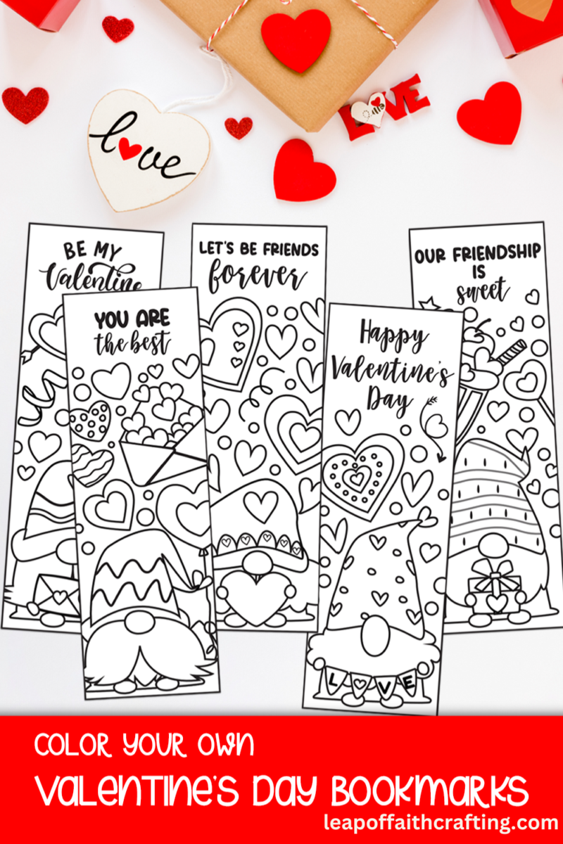 FREE Valentine Bookmarks To Color Cute Printables Leap Of Faith 