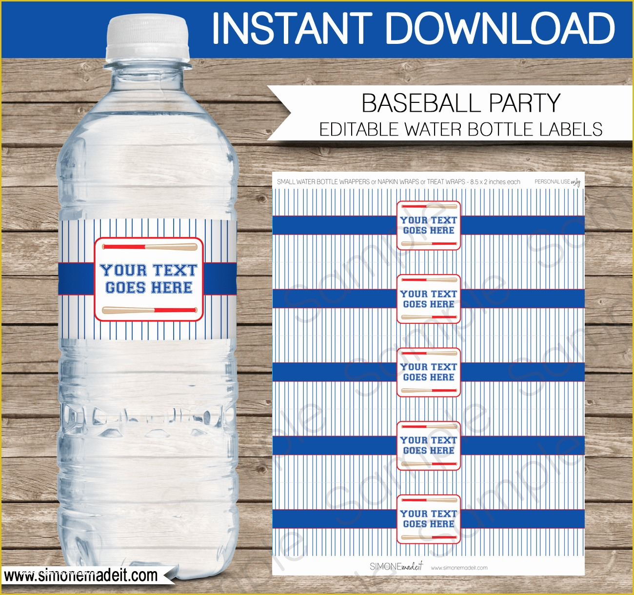 Printable Water Bottle Label Template Free