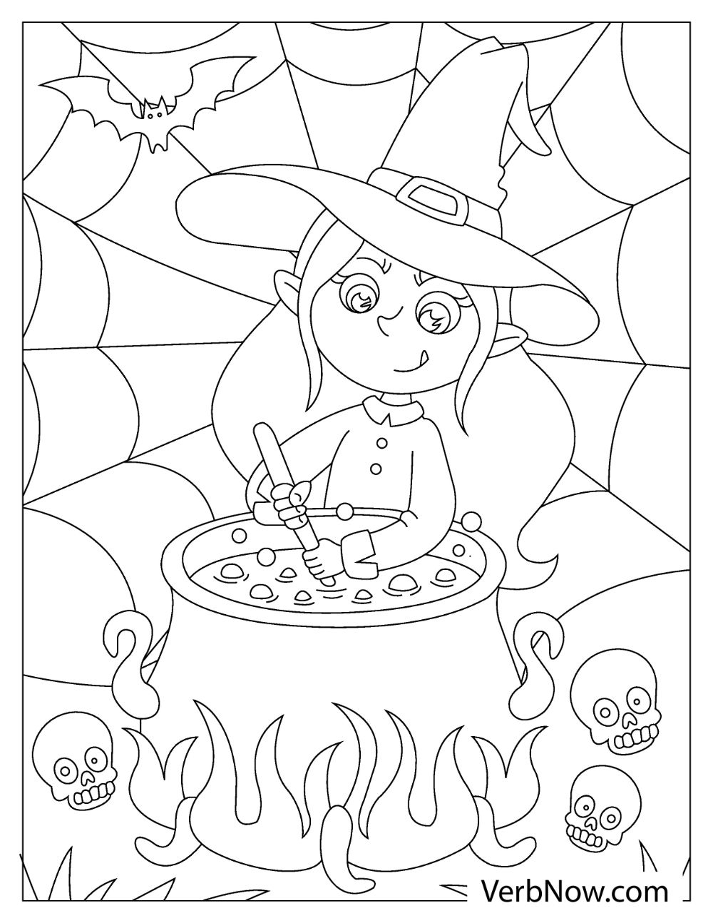Free WITCHES Coloring Pages For Download Printable PDF 