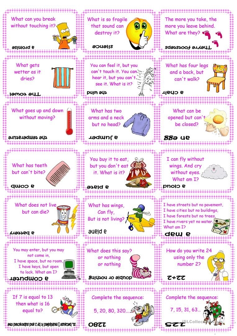 Printable Brain Games For Adults Free