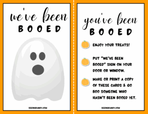 Free You 39 ve Been Booed Printable Signs Halloween Activity For Family