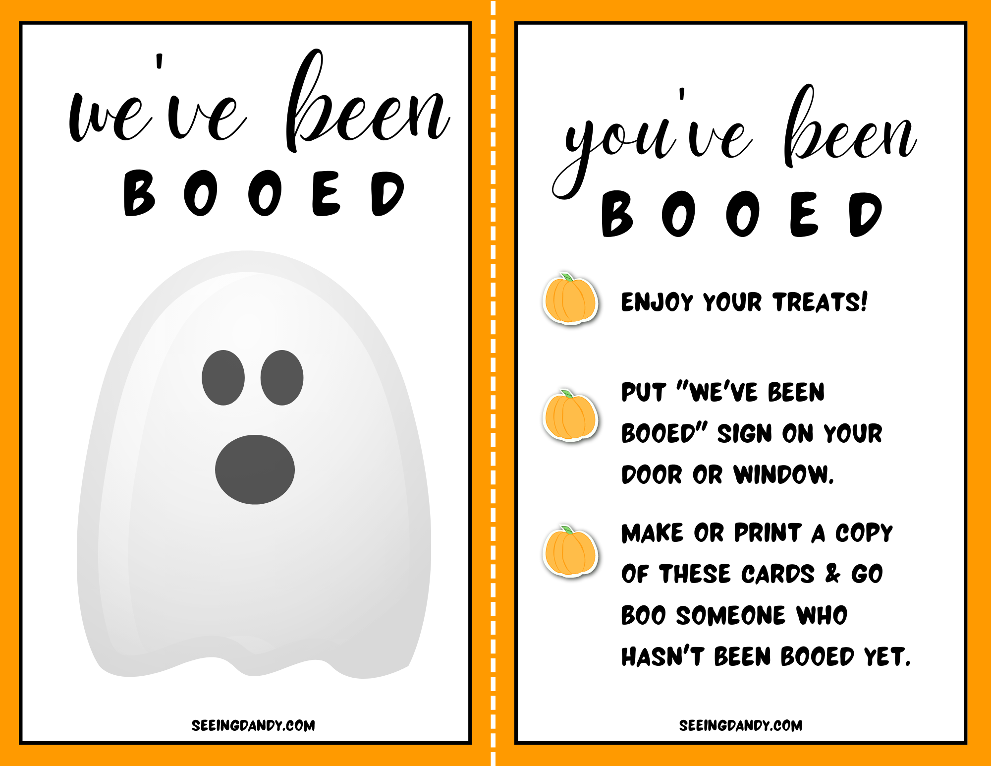 You'Ve Been Booed Sign Printable Free