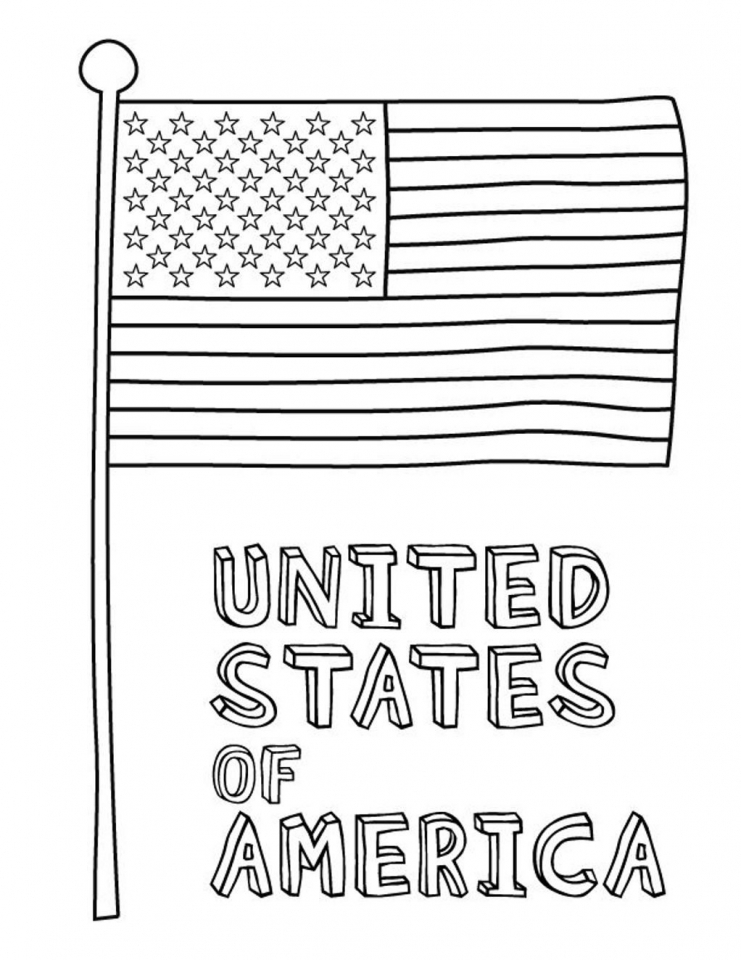 Get This American Flag Coloring Pages For First Grade 78942