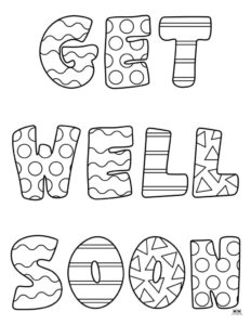 Get Well Soon Coloring Pages 15 FREE Pages Printabulls