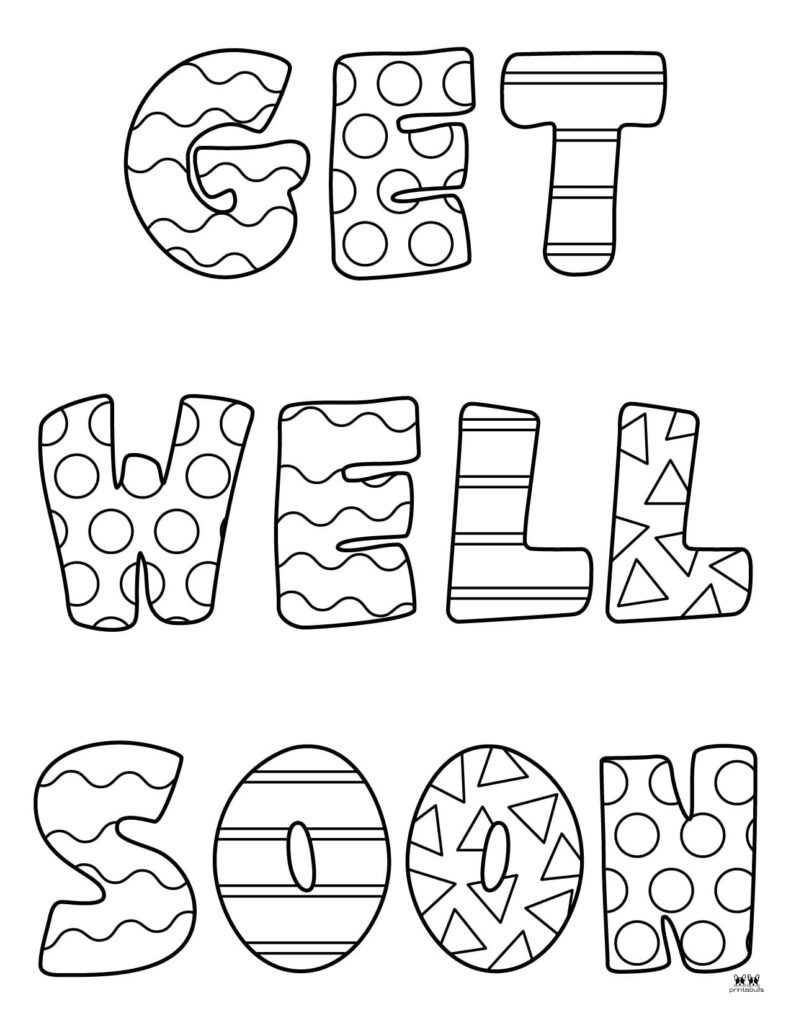 Free Printable Get Well Soon Coloring Pages