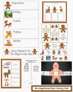 Gingerbread Man Characters Free Printables