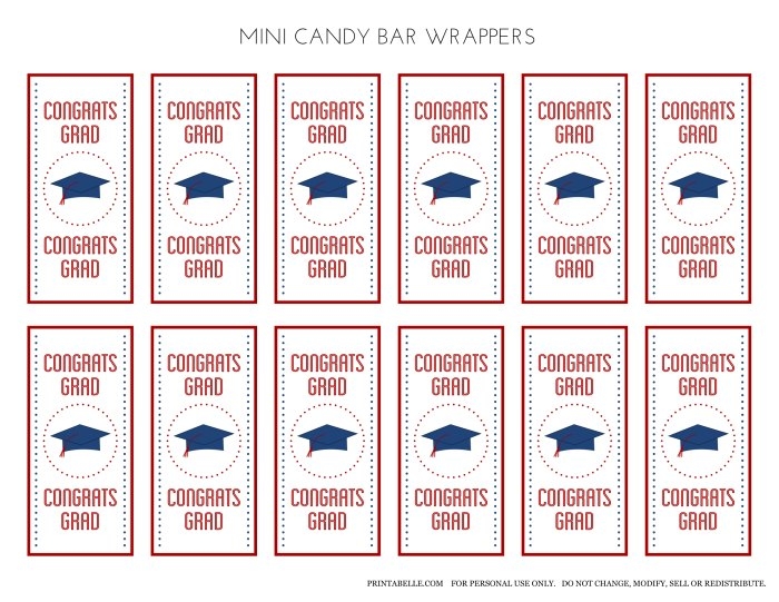 Free Printable Candy Bar Wrappers Graduation