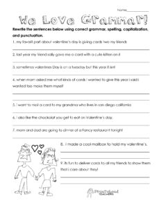 Grammar Worksheets 5th Grade Free Printable