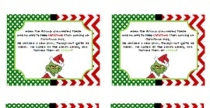 Free Printable Grinch Candy Cane Tags