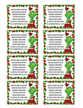 Grinch Candy Canes Printable By Abbi Brenoel TPT
