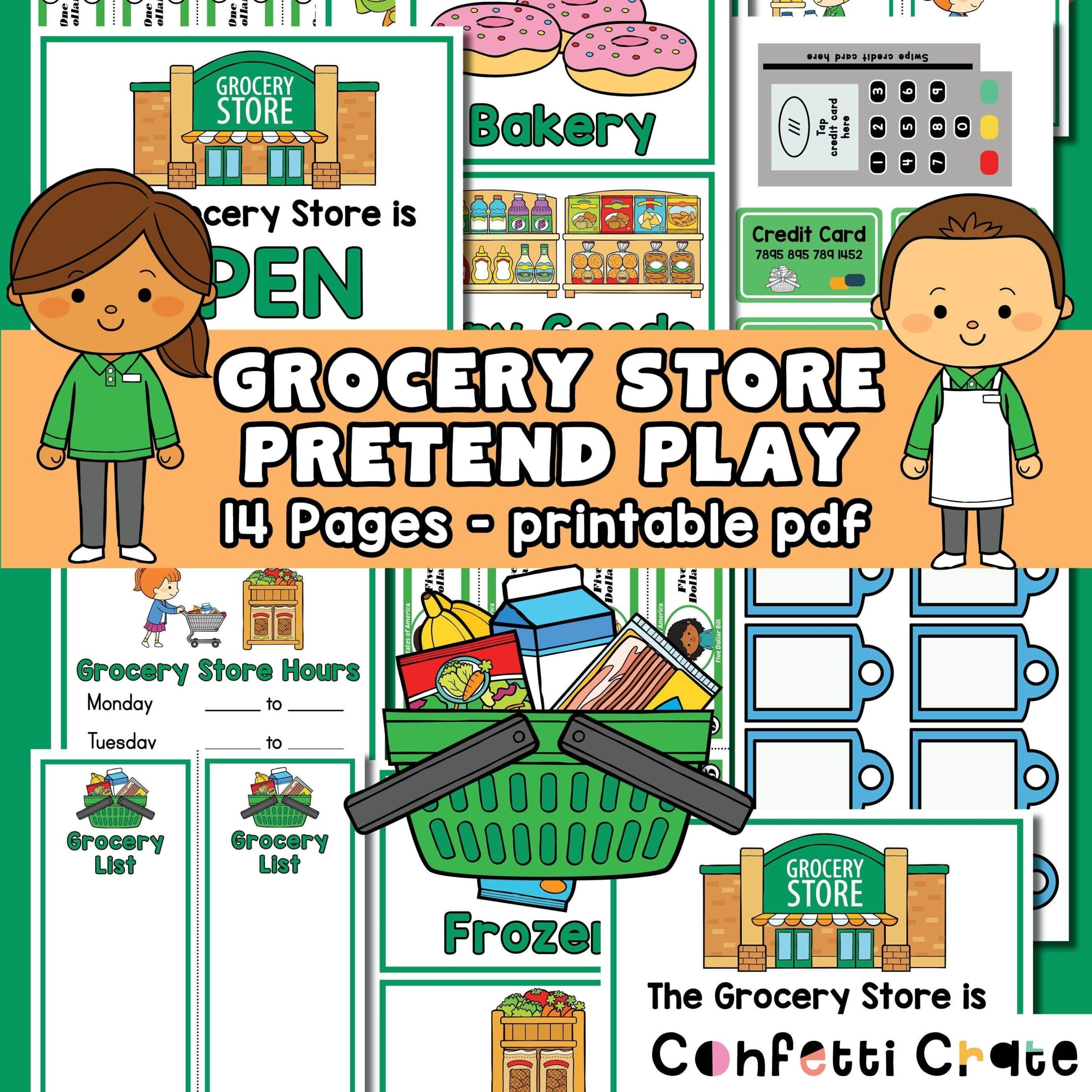 Grocery Store Printable Pretend Play For Kids Your Kids Will LOVE 