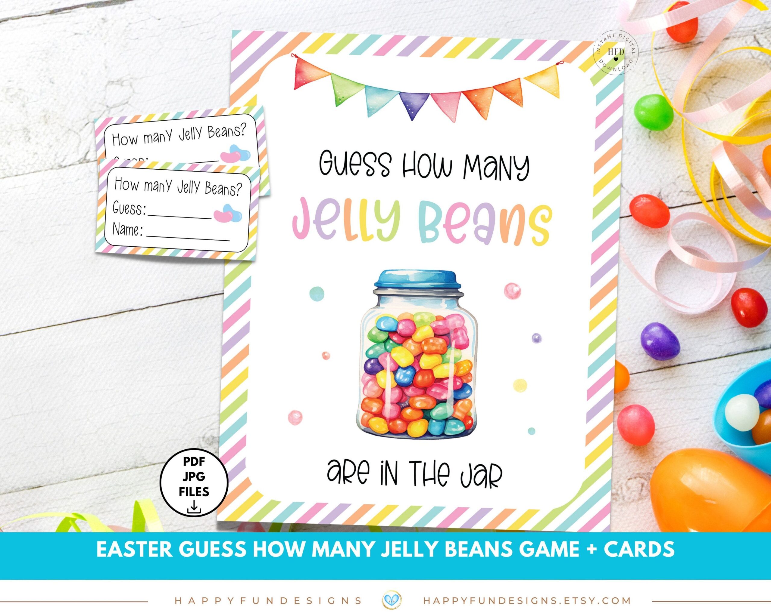 Guess How Many Jelly Beans Printable Guessing Game Jar Easter Church 