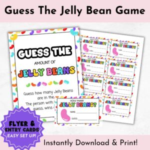 Guess How Many Jelly Beans Printable Jelly Beans Guessing Game Flyer